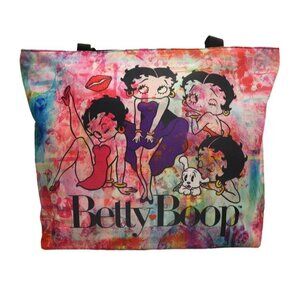 New Pink Betty Boop Pick Collage Tote Bag Large Shoulder Shopping Gift Photos